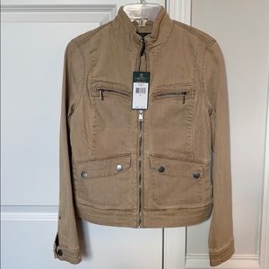 NWT Ralph Lauren Khaki Denim Jacket Size 4